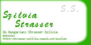 szilvia strasser business card